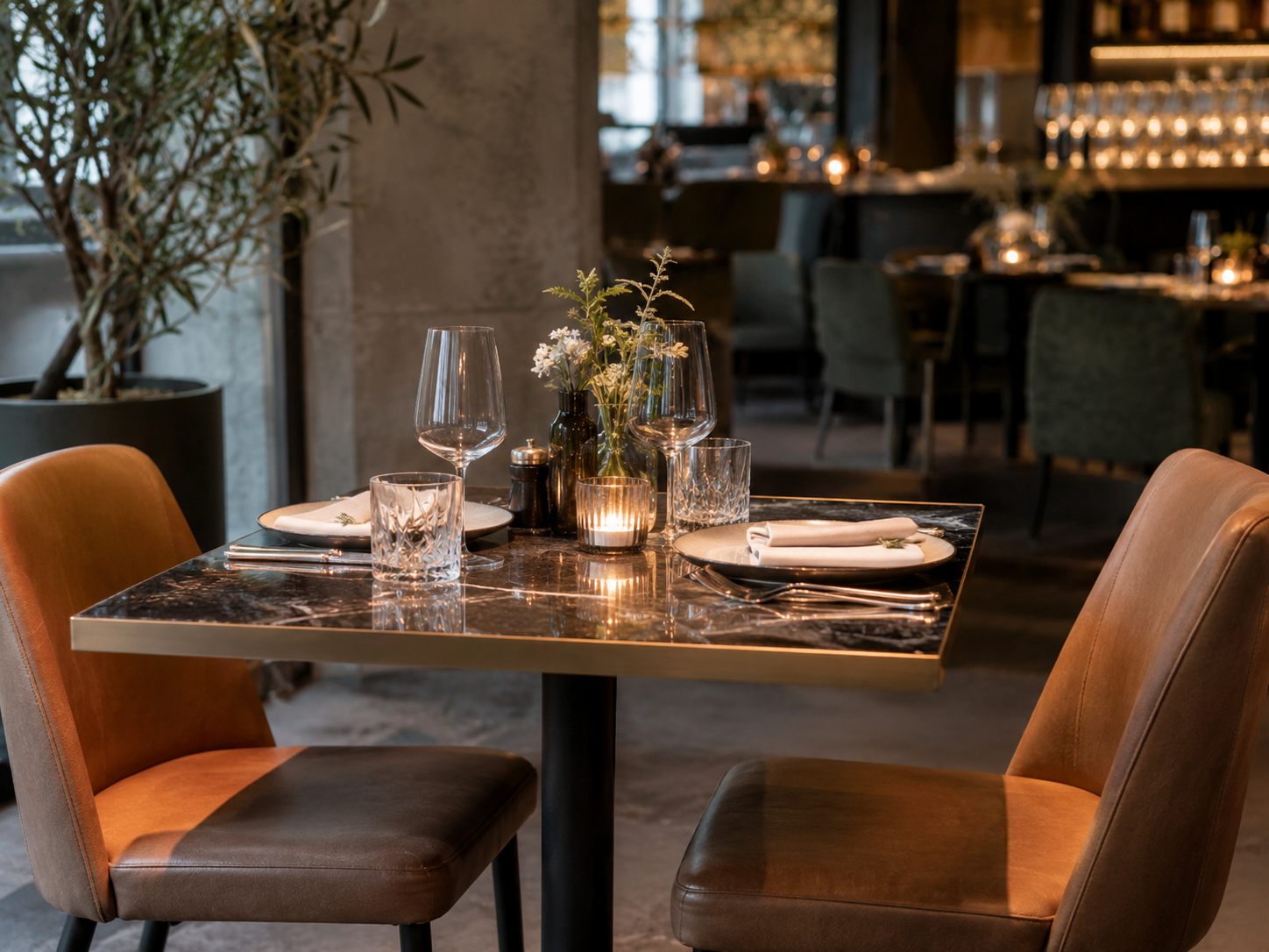 Plan immersif du restaurant et emplacements des tables