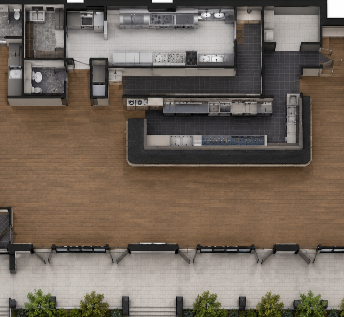 Plan de salle avec tables fictives